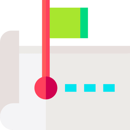 Strategy success maps and location sport icon