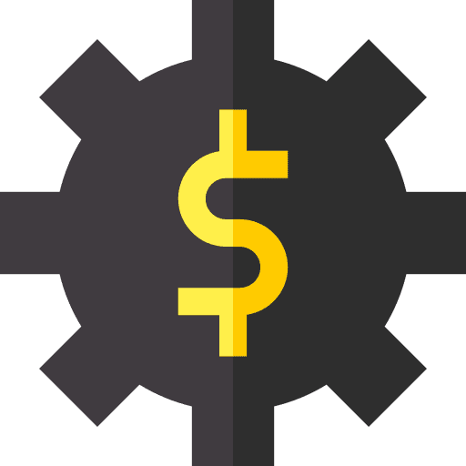 Gear management marketing system icon