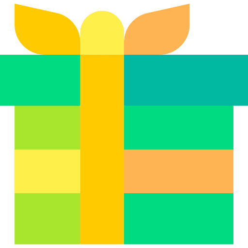 Gift surprise marketing shopping center icon