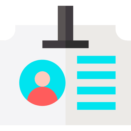 Id card business id card pass icon