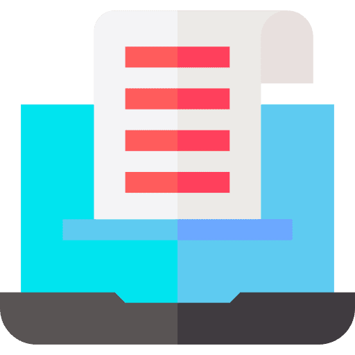 Laptop file write document icon