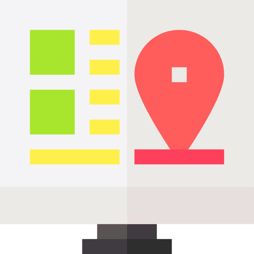 Location position screen map icon