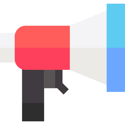 Megaphone bullhorn speaker marketing icon