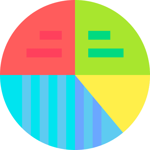 Pie chart graphic stats market icon
