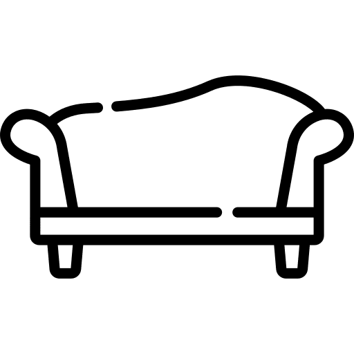 Armchair adornment couch seat icon