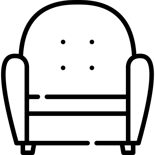 Armchair furniture and household comfortable comfort icon