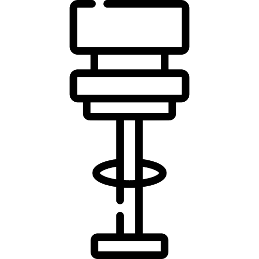 Stool seat high chair stool stand icon