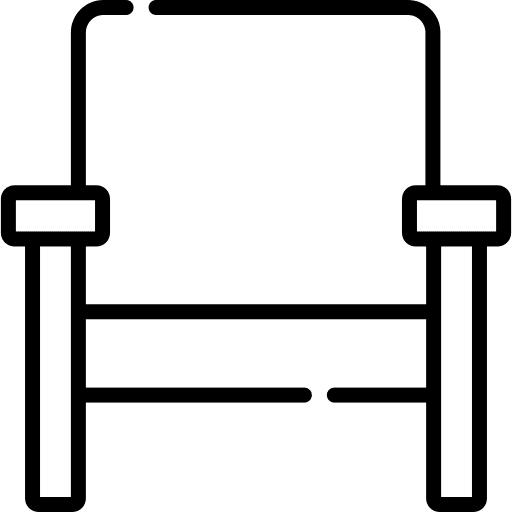 Chair furniture and household armchair interior design icon