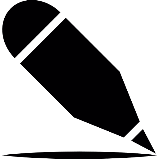Small sharp pencil  write drawing pen icon