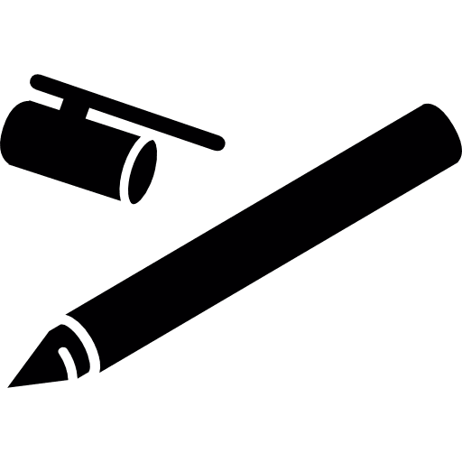 Uncapped ballpen education pens pen icon