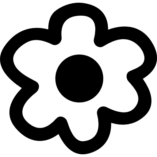 Flower doodle outline flower outline drawing doodle icon