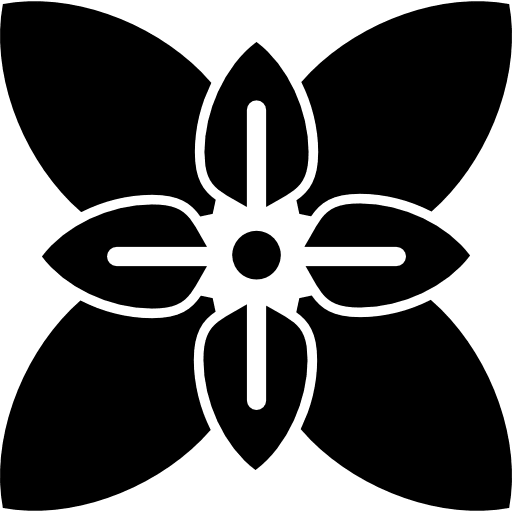 Flower variant with leaves nature plant leaves icon