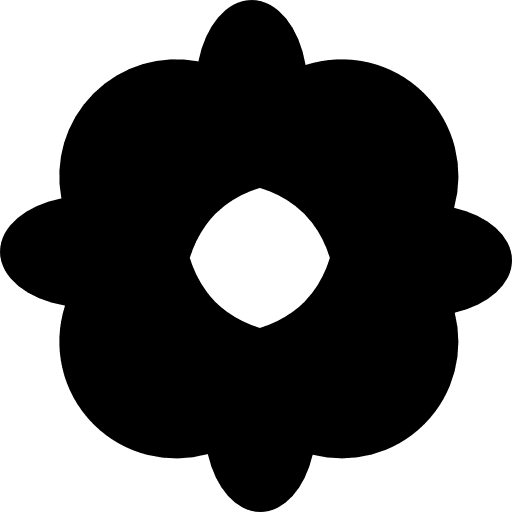 Flower black shape nature flower black icon