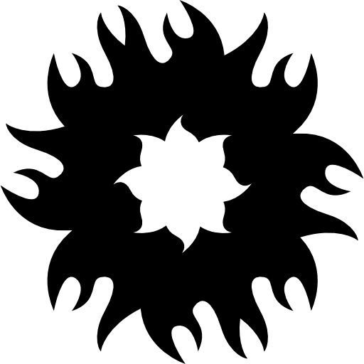 Flower front view frontal shape opened icon