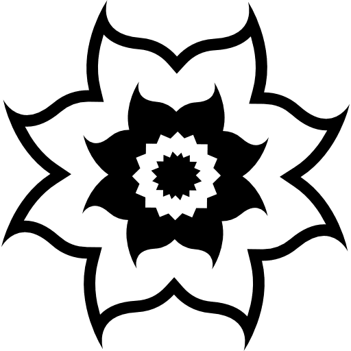 Flower with curved petals plant flower petals floral icon