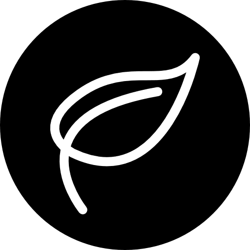 Leaf outline in a circle outline leaves shapes icon