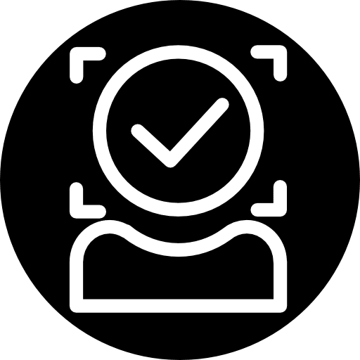 Surveillance system checking a person video tool system icon