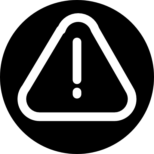 Alarm sign of an exclamation symbol in a triangle circle triangle issue icon