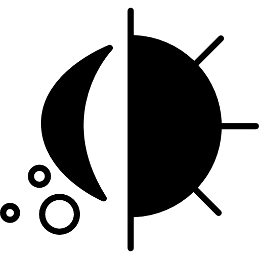 Day and night surveillance symbol security symbol day and night icon