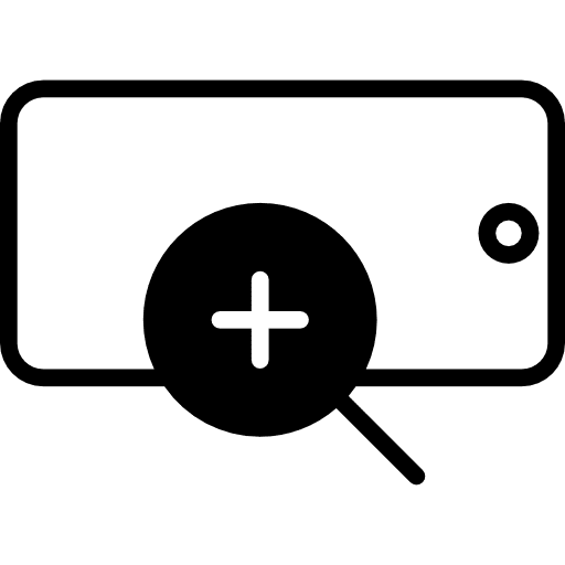 Surveillance phone tool with zoom tool security tools icon