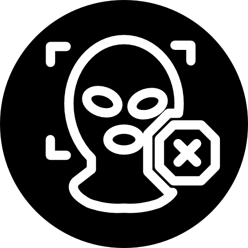 Surveillance camera with a robber image camera image tools and utensils icon