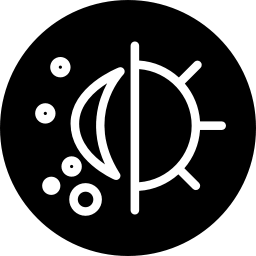 Day and night surveillance symbol night day and night 24 hours sign icon