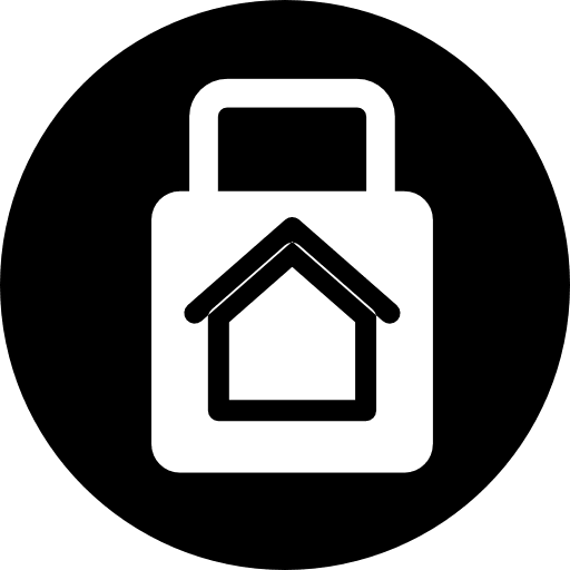 Surveillance symbol of home protection protection circular protect icon