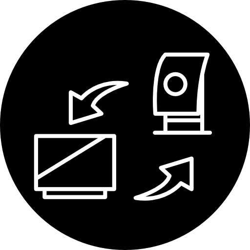 Surveillance system symbol video monitor system icon