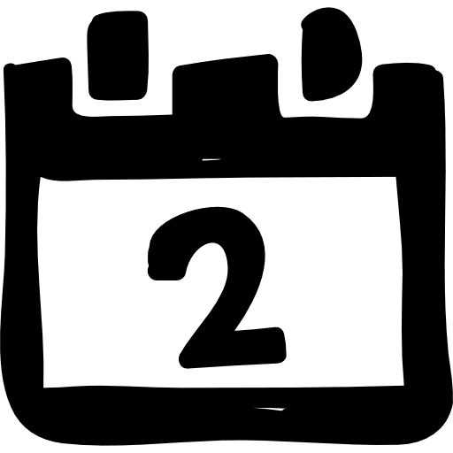 Calendar day 2 day calendar schedule icon