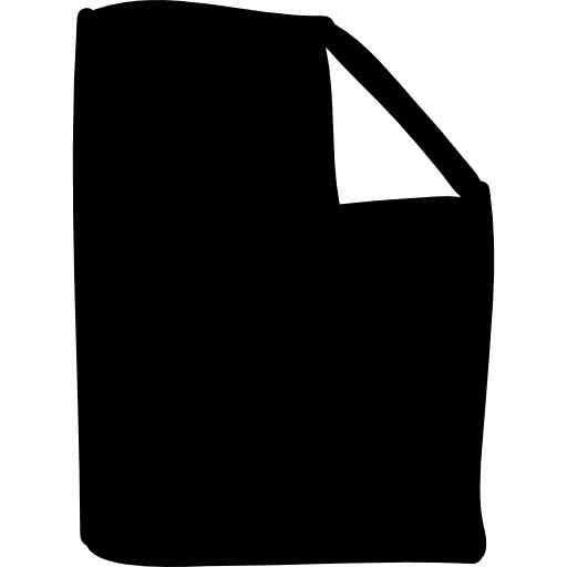 Document with folded corner paper interface document icon