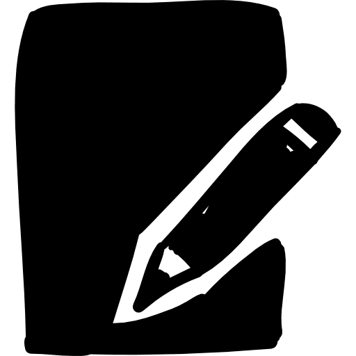 Pencil and paper edit interface paper icon