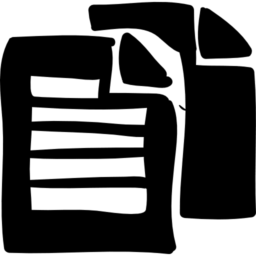 Two documents file paper interface icon