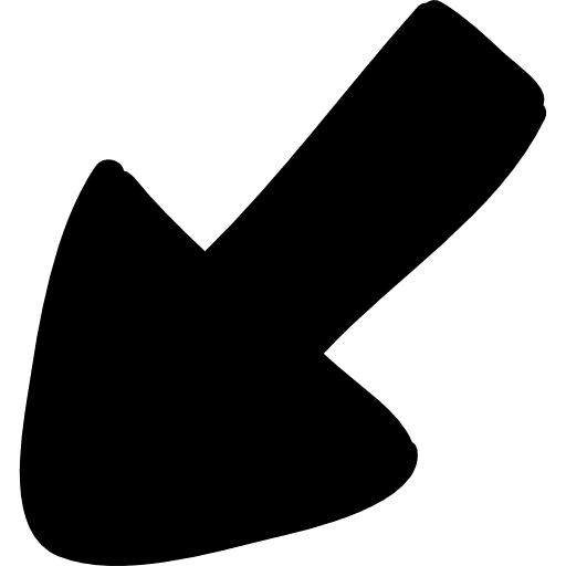 Down left arrow arrow arrows down icon