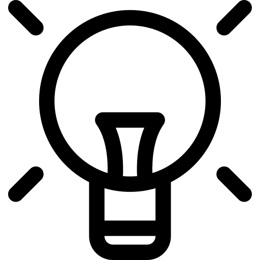 Light bulb technology tips light bulb icon