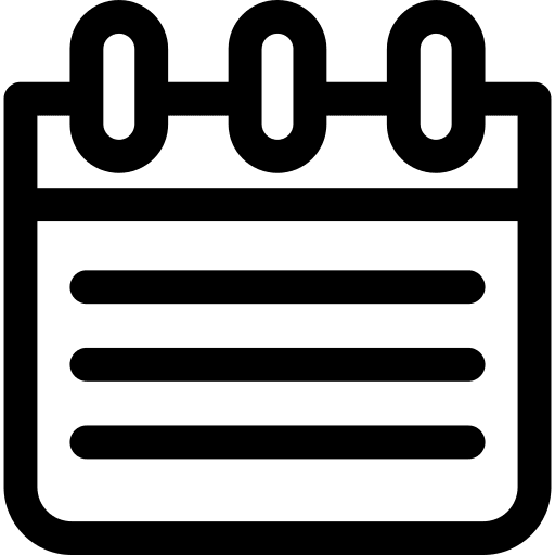 Write wall calendar agendas interface icon