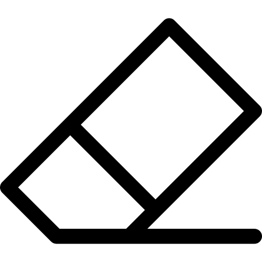 Rubber delete writing tool eraser icon
