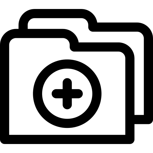 Folder archive interface addition sign icon