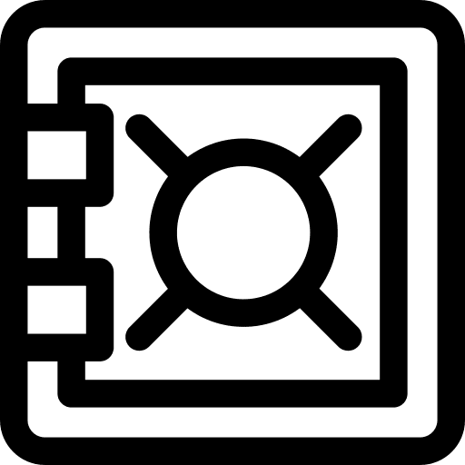 Security banking security safe boxes icon