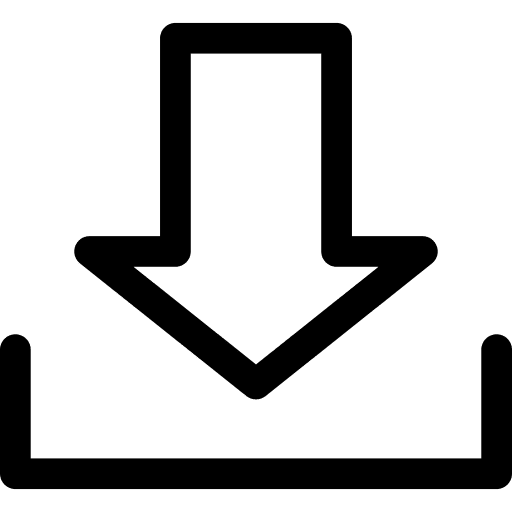 Downloading inbox tray down arrows icon