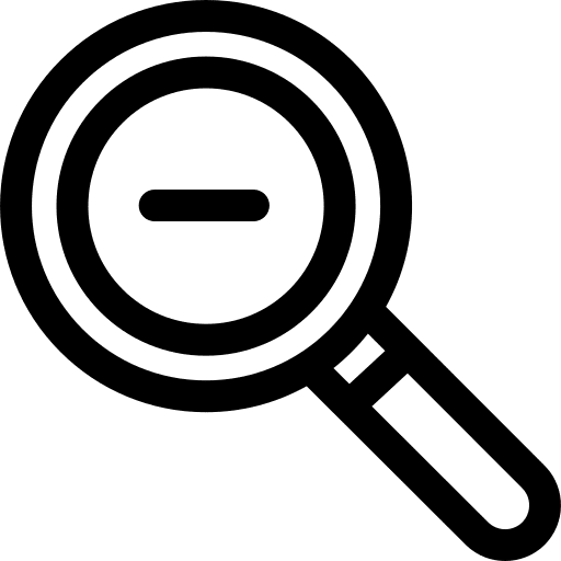 Magnifying glass zoom other minus icon