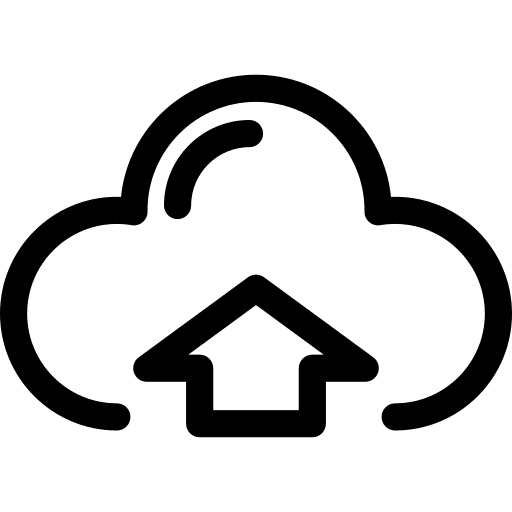 Up arrow uploading cloud storage up arrow icon