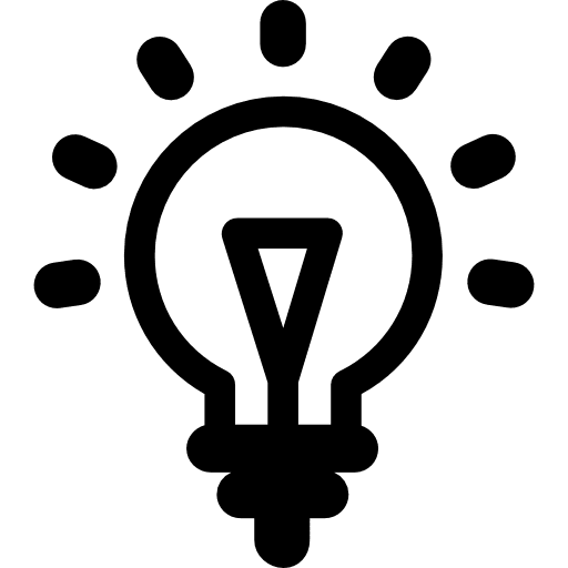 Light bulb technology lights idea icon