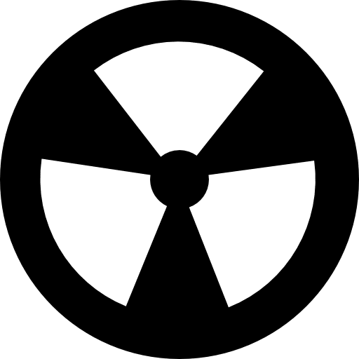 Nuclear dangerous technology atomic icon