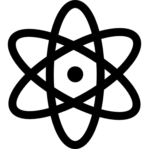 Nuclear technology power atomic icon