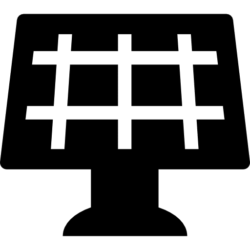 Solar panel technology electric ecologic icon