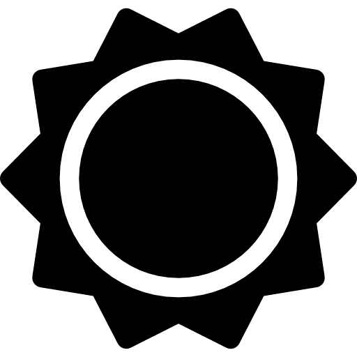 Sun day ecologic solar panel icon