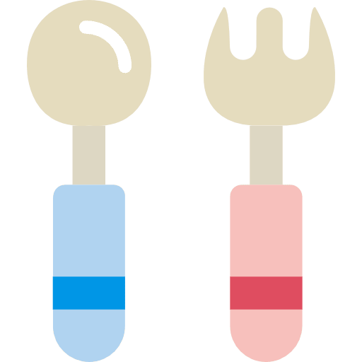 Feeding spoon cutlery baby icon