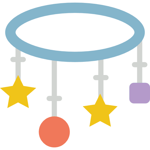 Cot children baby mobile icon