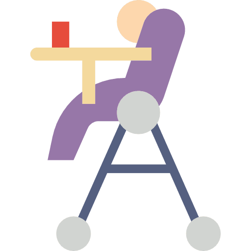 Feeding chair high chair baby chair icon