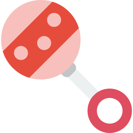 Rattle baby jingle rattle icon